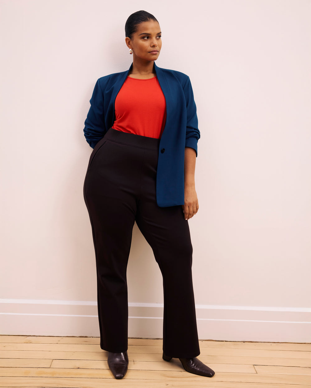Pull On Bootcut Ponte Pants - Espresso