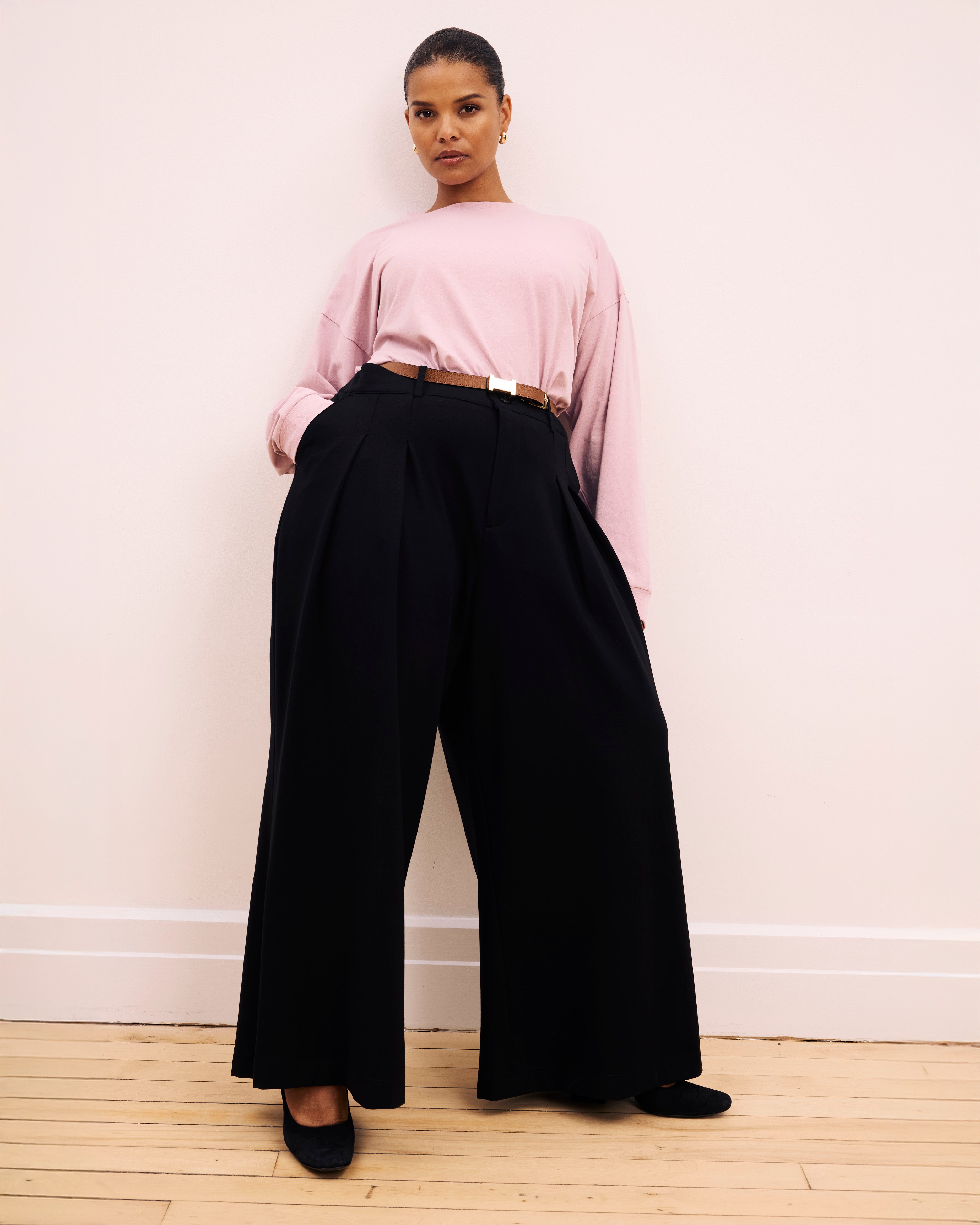 Palais Wide Leg Ponte Pants - Black – Universal Standard