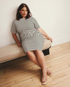 Belle Breton Stripe Jersey Dress - Ecru/Black Stripe