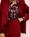 Audrey Tailored Ponte Pants - Garnet