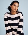 Montauk Breton Stripe Bell Sleeve Top - Ecru/Black Rugby Stripe