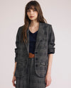 Woman wearing 4 Pocket Ponte Blazer - British Plaid from Universal Standard