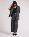 Woman wearing Cropped Wide Leg Ponte Pants - British Plaid from Universal Standard