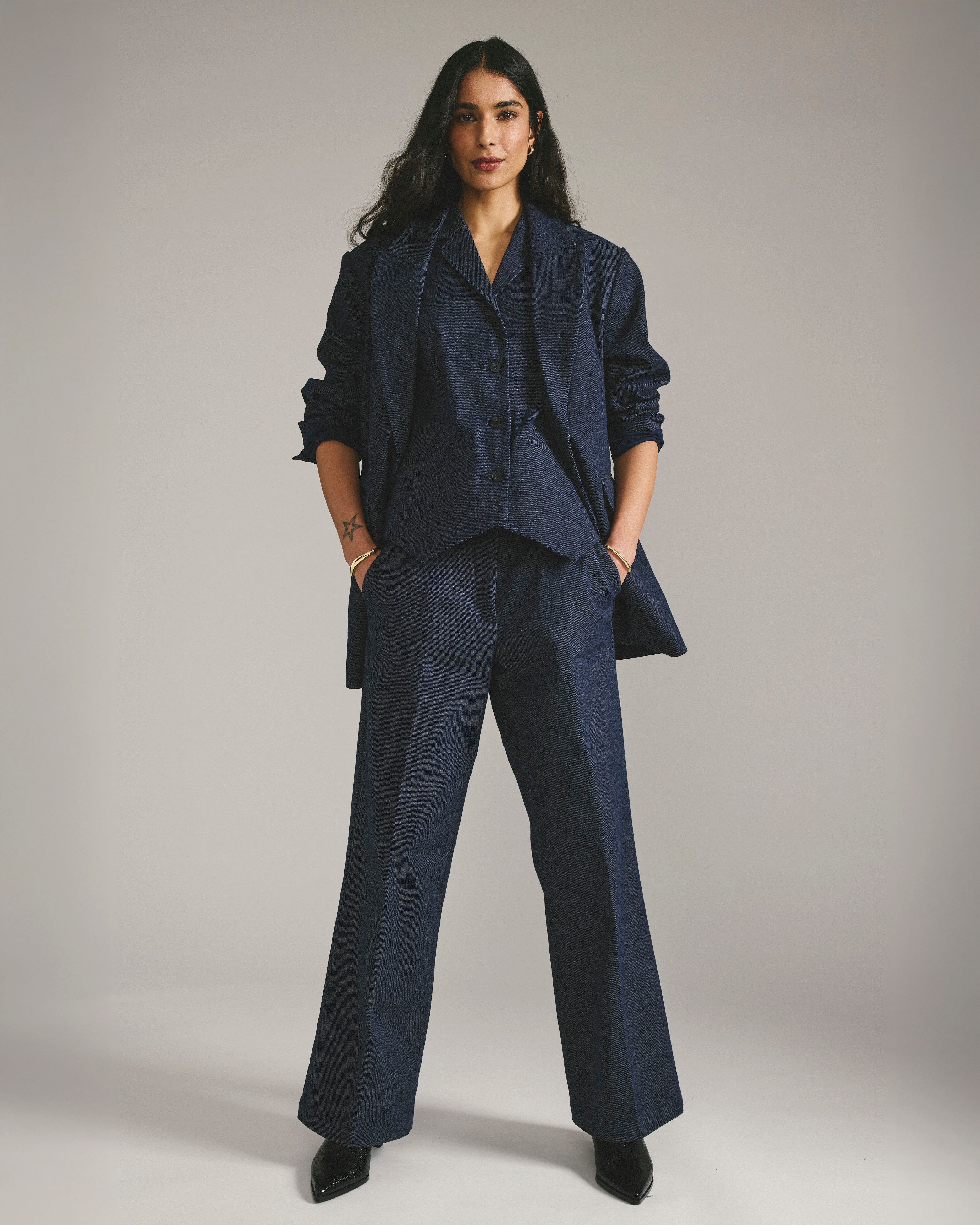 Edwin Denim Look Vest - Dark Indigo – Universal Standard