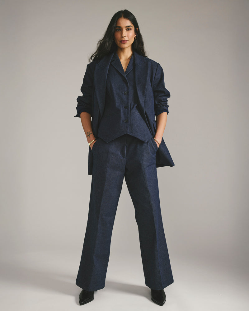 Edwin Denim Look Vest - Dark Indigo