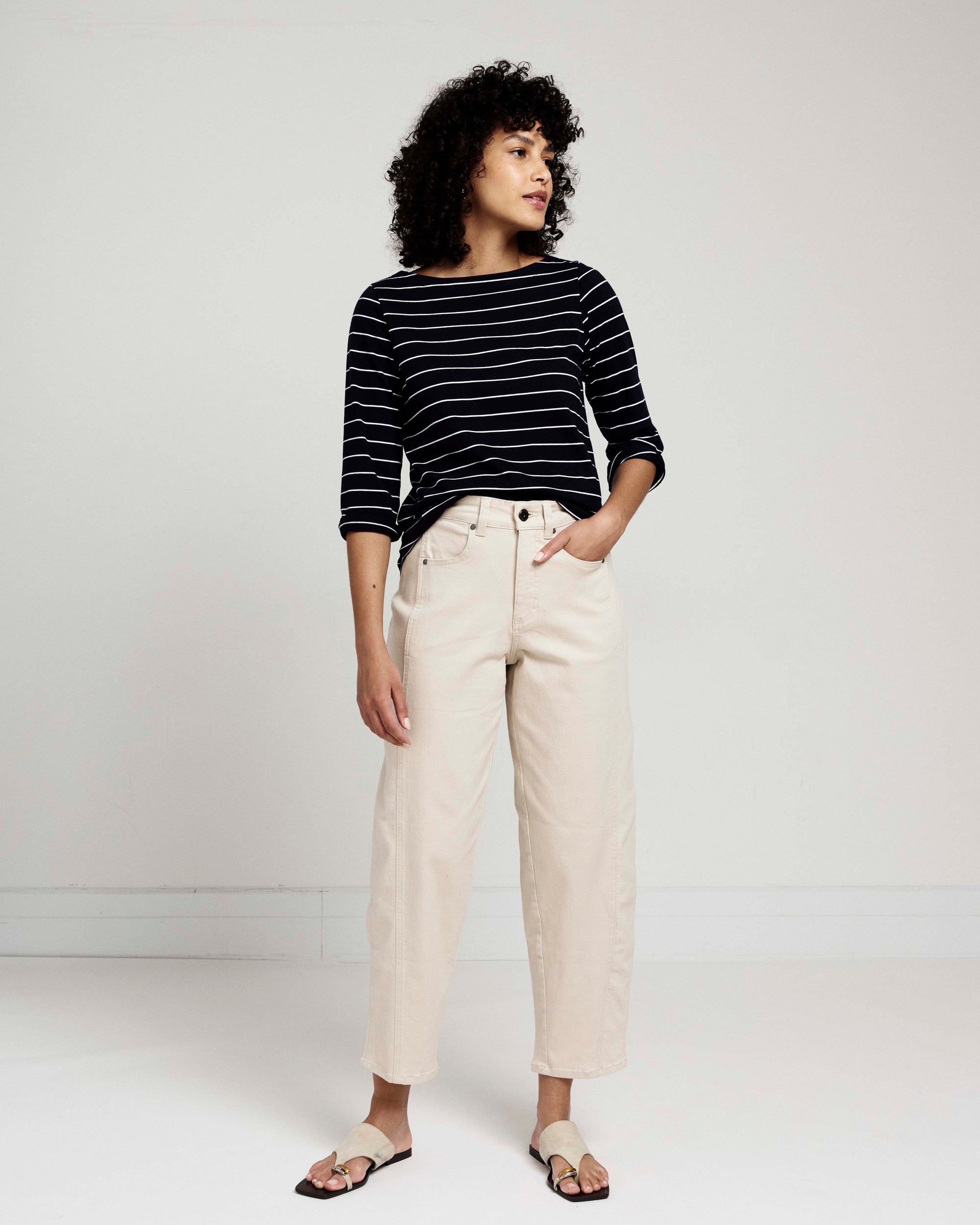 Dakota Twisted Leg Jeans - Ecru | Plus Size & Straight Size Women's Fashion | Universal Standard
