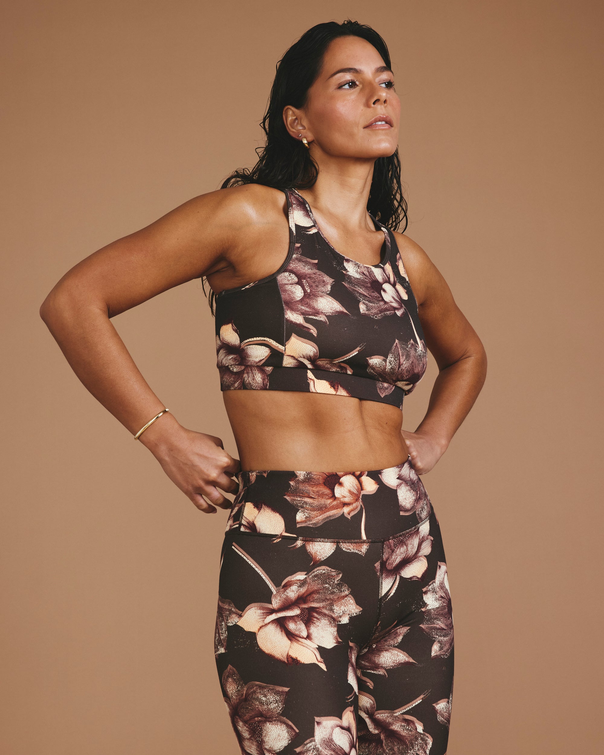 Next-to-Naked Racerback Sports Bra - Lotus Print | Plus Size & Straight Size Women's Fashion | Universal Standard