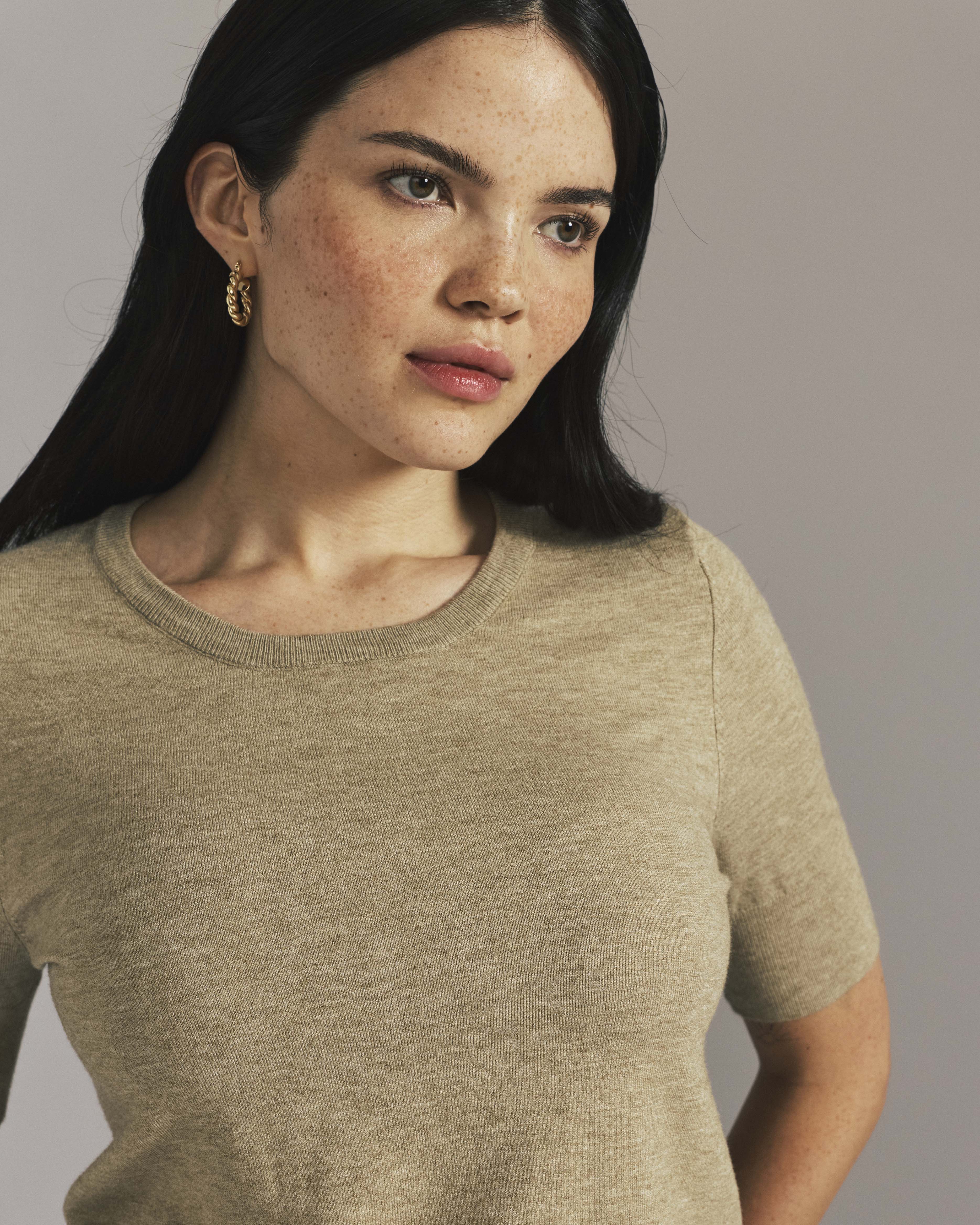 Savvy Fine Knit Sweater Top - Almond Dust | Plus Size & Straight Size Women's Fashion | Universal Standard