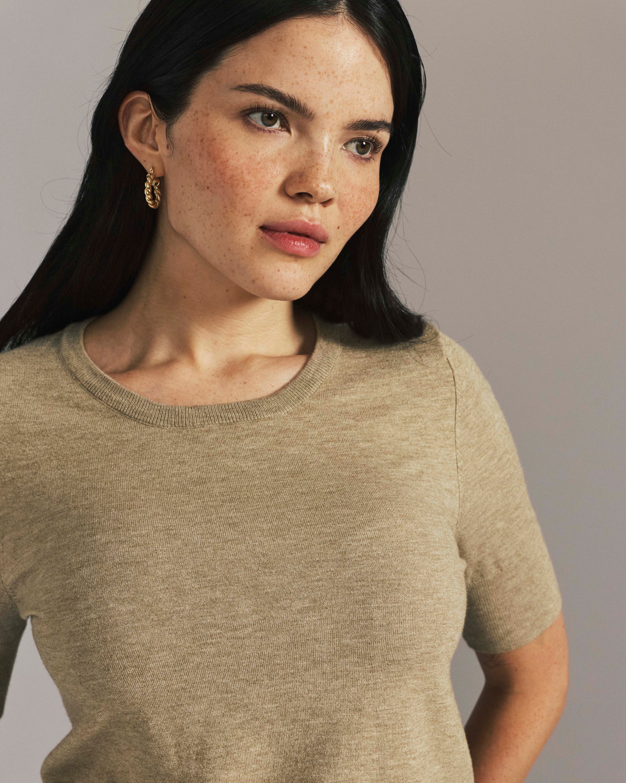 Savvy Fine Knit Sweater Top - Almond Dust | Plus Size & Straight Size Women's Fashion | Universal Standard