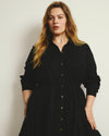 Alix Embroidered Linen Shirtdress - Black | Plus Size & Straight Size Women's Fashion | Universal Standard