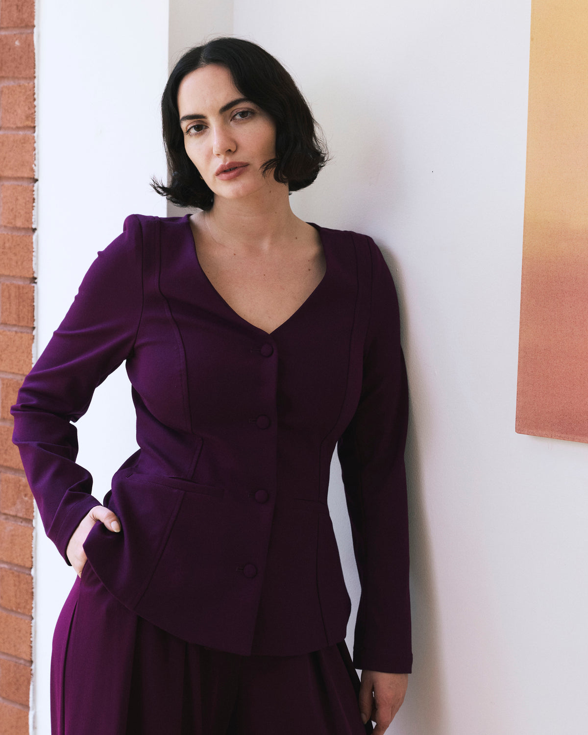 Statement Tailored Ponte Top - Gamay