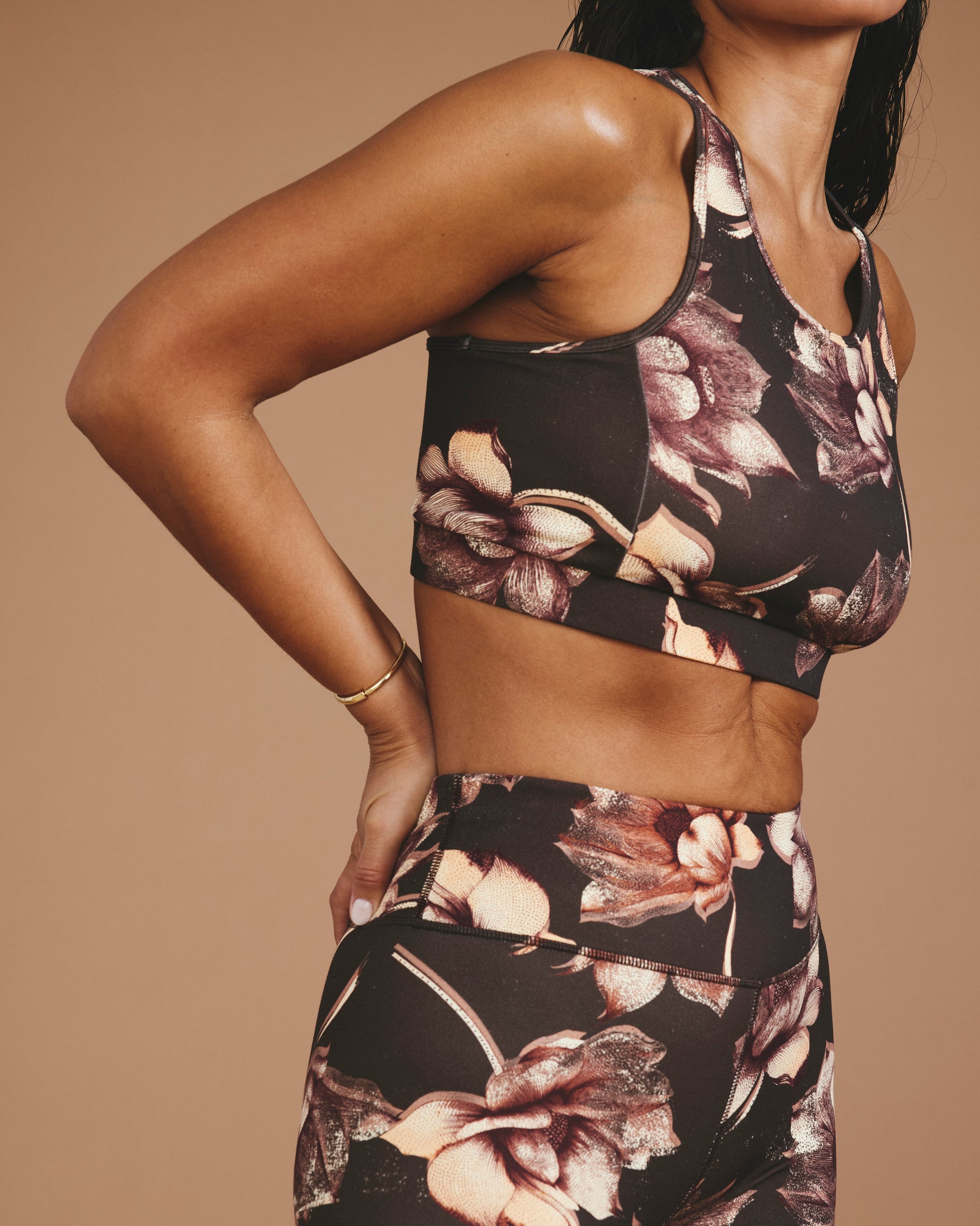 Next-to-Naked Racerback Sports Bra - Lotus Print | Plus Size & Straight Size Women's Fashion | Universal Standard