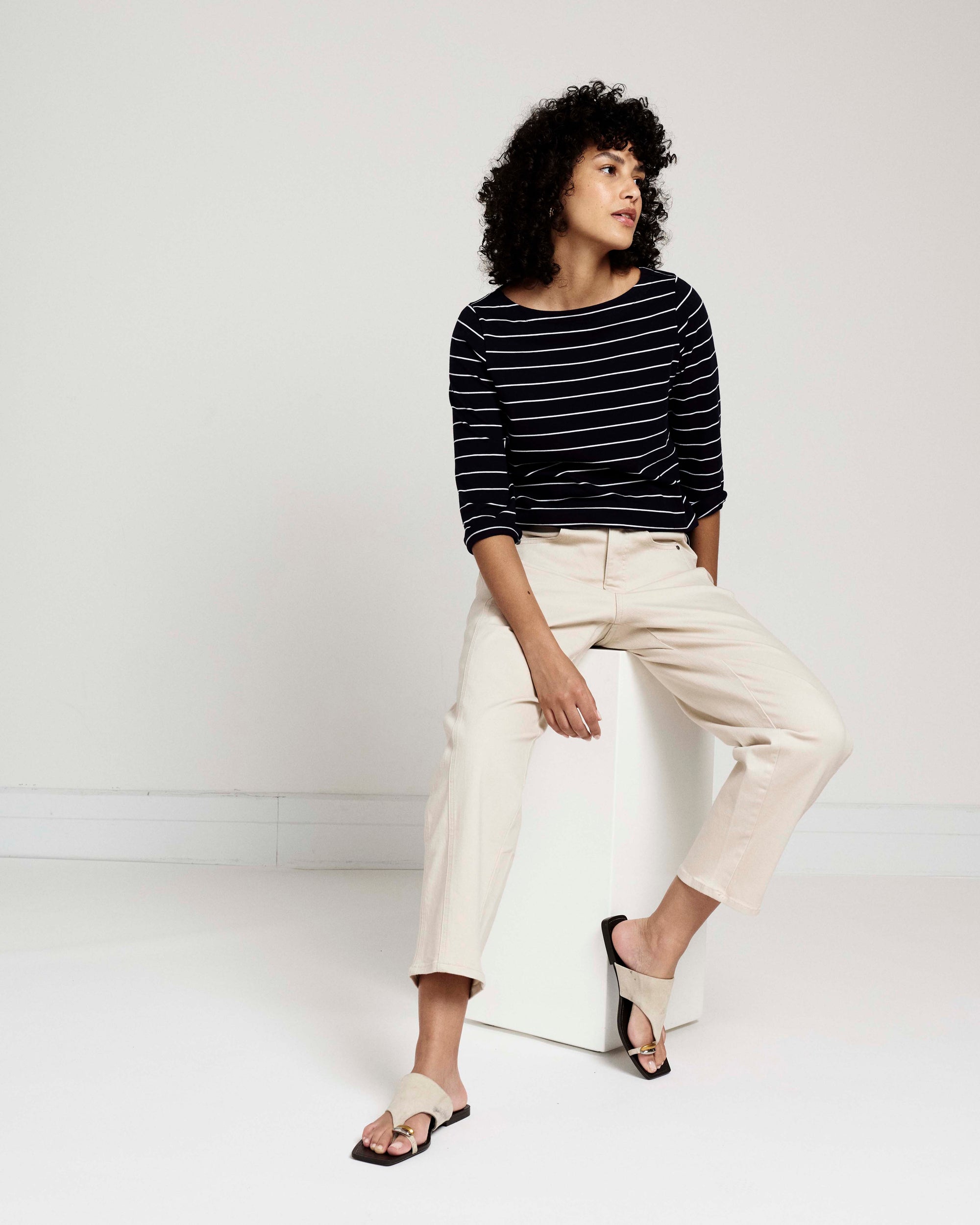 Dakota Twisted Leg Jeans - Ecru | Plus Size & Straight Size Women's Fashion | Universal Standard