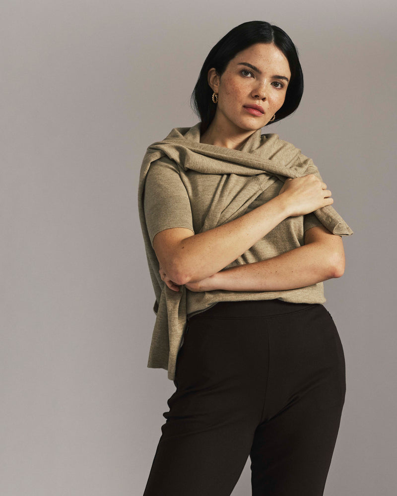 Savvy Double Knit Duster - Almond Dust | Plus Size & Straight Size Women's Fashion | Universal Standard
