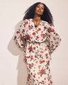 Karina V-Neck Chiffon Blouse - Magic Rose Print