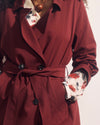 Henning x US Park Soft Trench - Deep Red