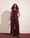 Palais Wide Leg Ponte Pants - Deep Red Tweed | Plus Size & Straight Size Women's Fashion | Universal Standard
