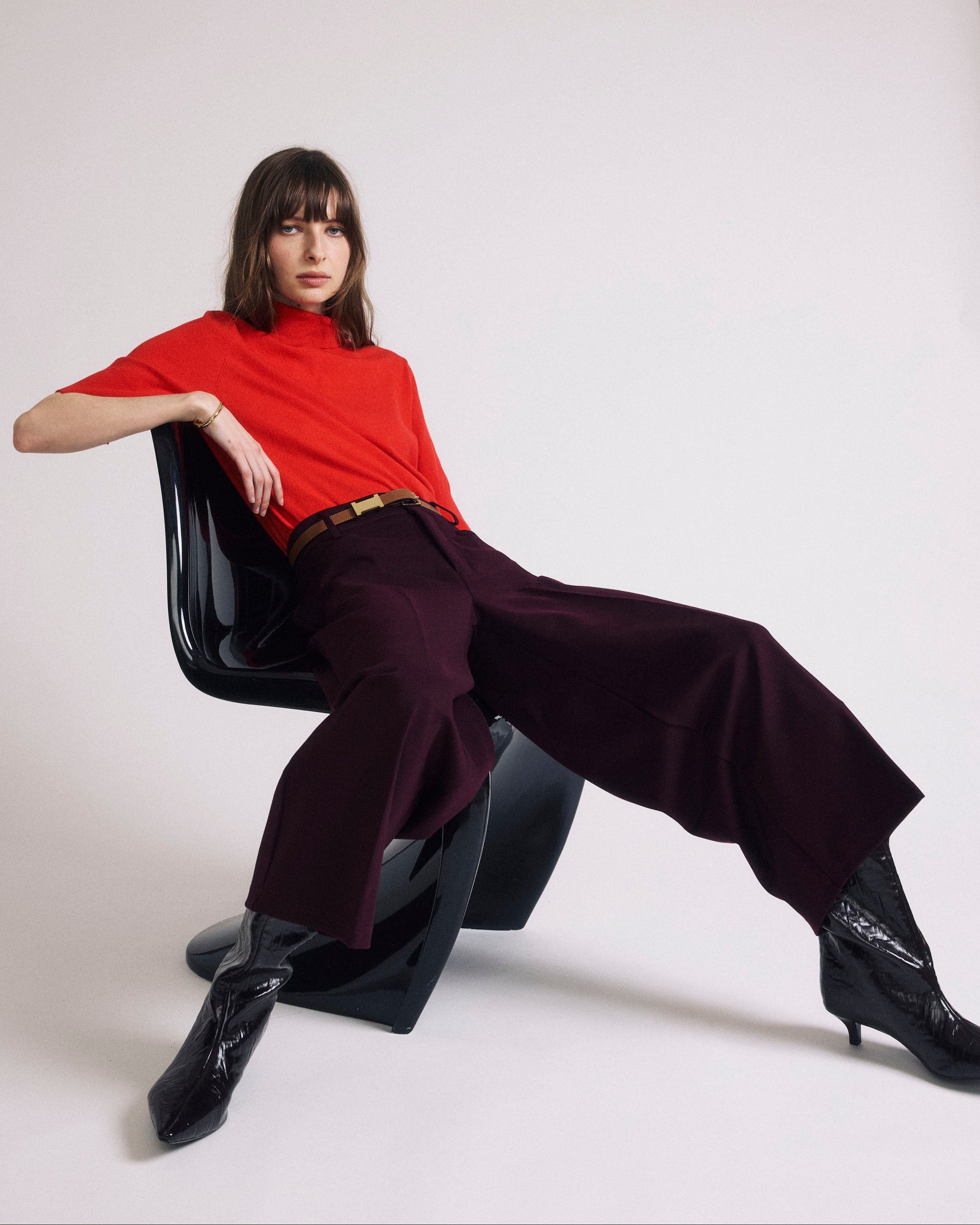 Cropped Wide Leg Ponte Pants - Black Cherry – Universal Standard