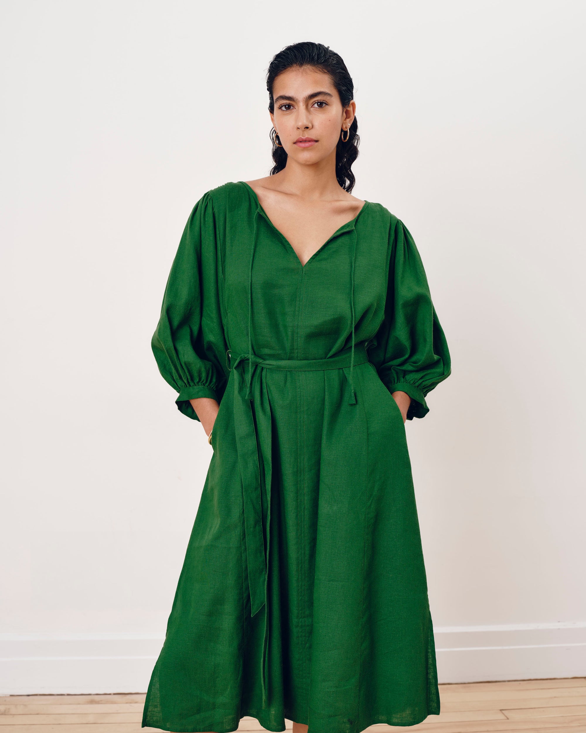 Amparo Linen Blend Dress - Jardin | Plus Size & Straight Size Women's Fashion | Universal Standard