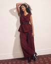 Palais Wide Leg Ponte Pants - Deep Red Tweed | Plus Size & Straight Size Women's Fashion | Universal Standard