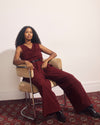 Palais Wide Leg Ponte Pants - Deep Red Tweed | Plus Size & Straight Size Women's Fashion | Universal Standard