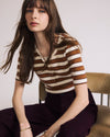 Henley Short Sleeve Ribbed Tee - Baker Street Stripe | Plus Size & Straight Size Women's Fashion | Universal Standard