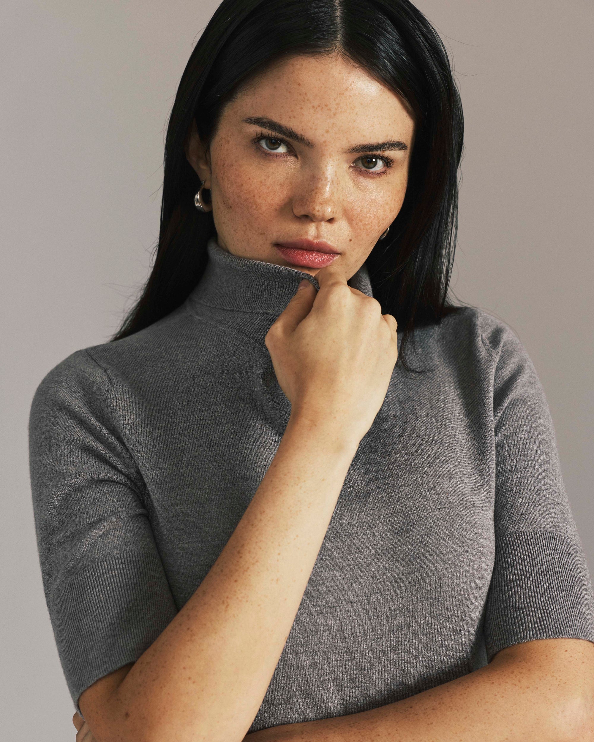 Savvy Fine Knit Turtleneck Sweater Top - Barcarolle Gray | Plus Size & Straight Size Women's Fashion | Universal Standard