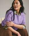 Savvy Fine Knit Sweater Top - Purple Posey