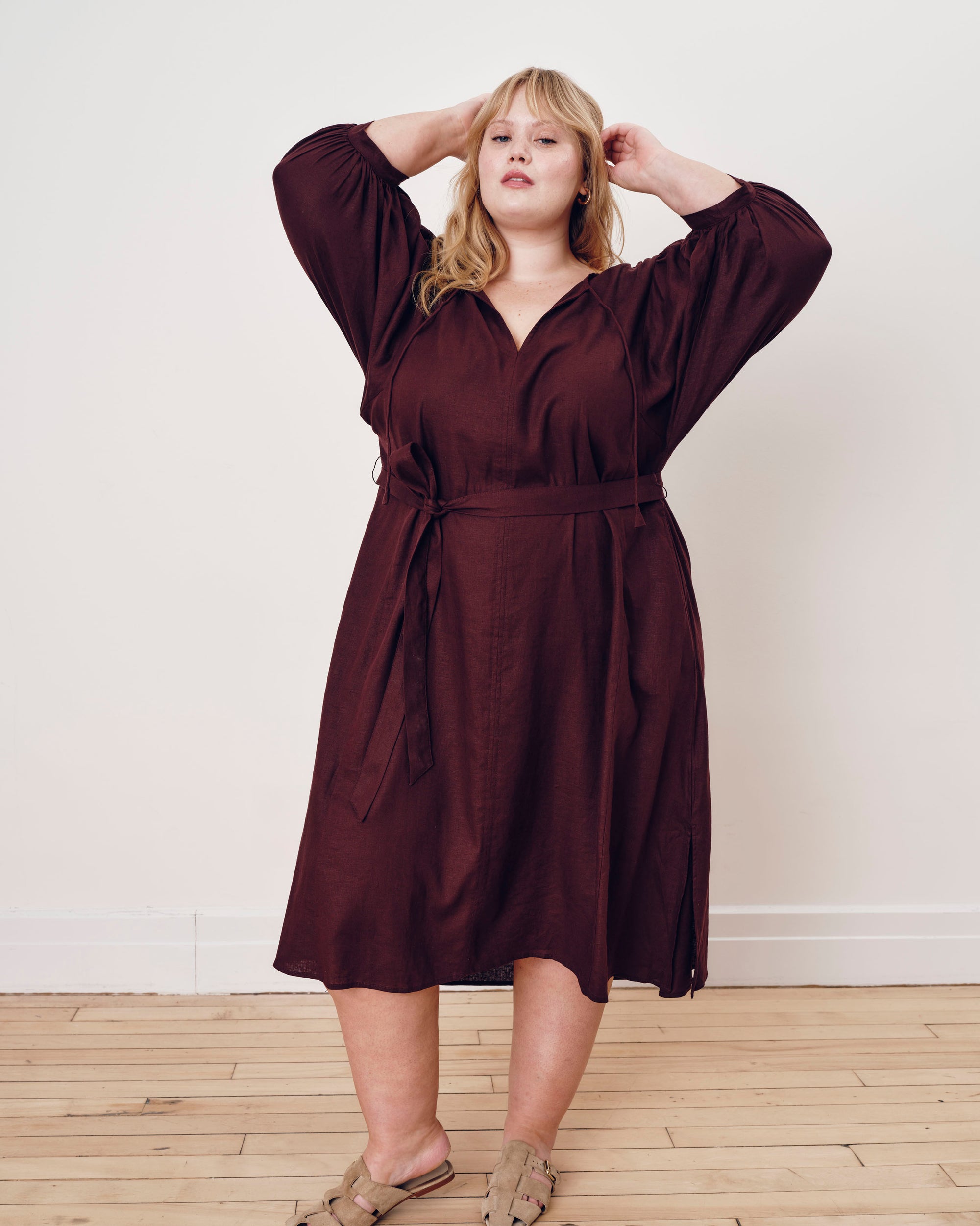 Amparo Linen Blend Dress - Brulee | Plus Size & Straight Size Women's Fashion | Universal Standard