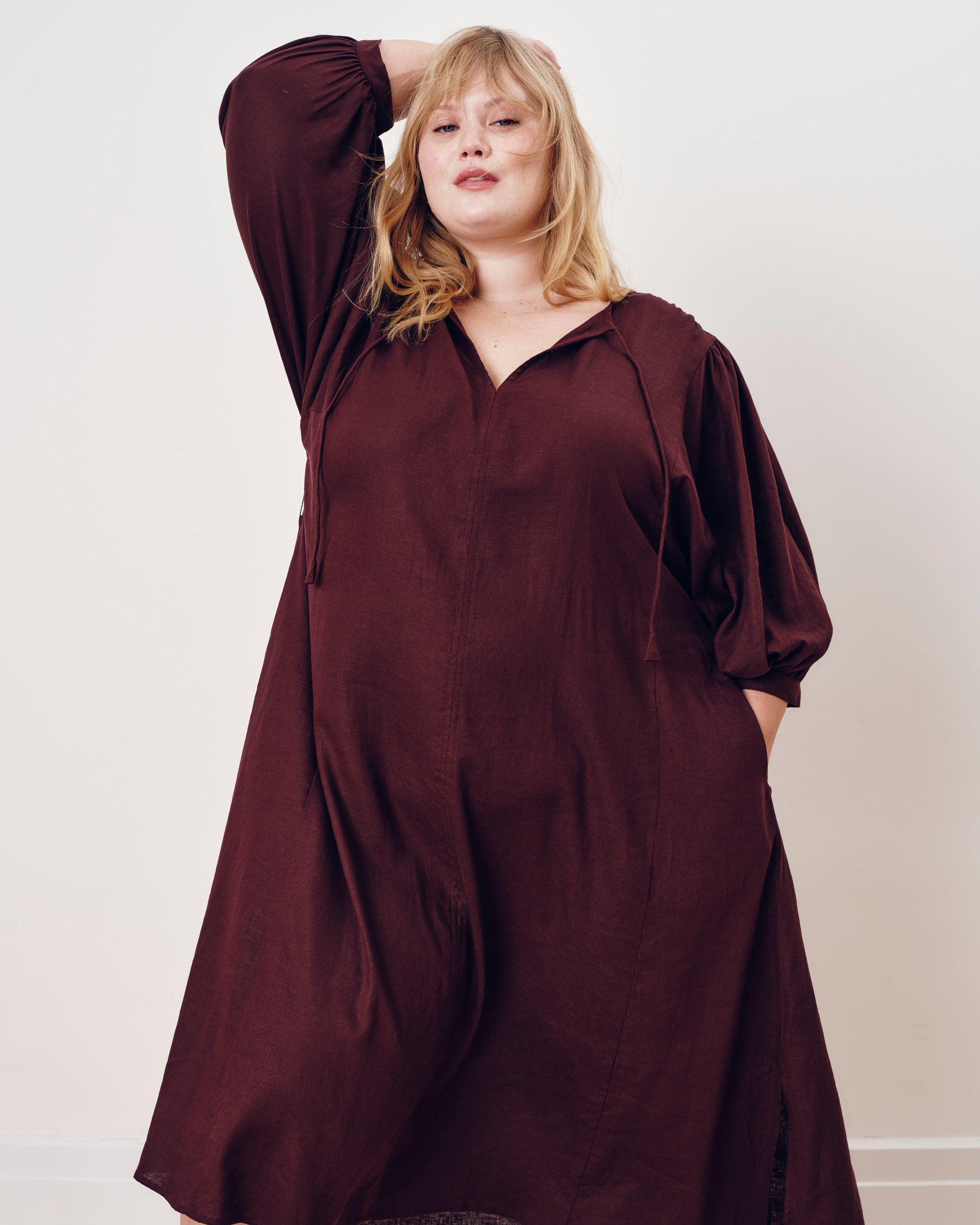 Amparo Linen Blend Dress - Brulee | Plus Size & Straight Size Women's Fashion | Universal Standard