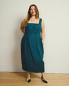 Saulay Square Neck Linen Midi Dress - Ink Blue | Plus Size & Straight Size Women's Fashion | Universal Standard
