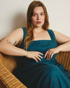 Saulay Square Neck Linen Midi Dress - Ink Blue | Plus Size & Straight Size Women's Fashion | Universal Standard