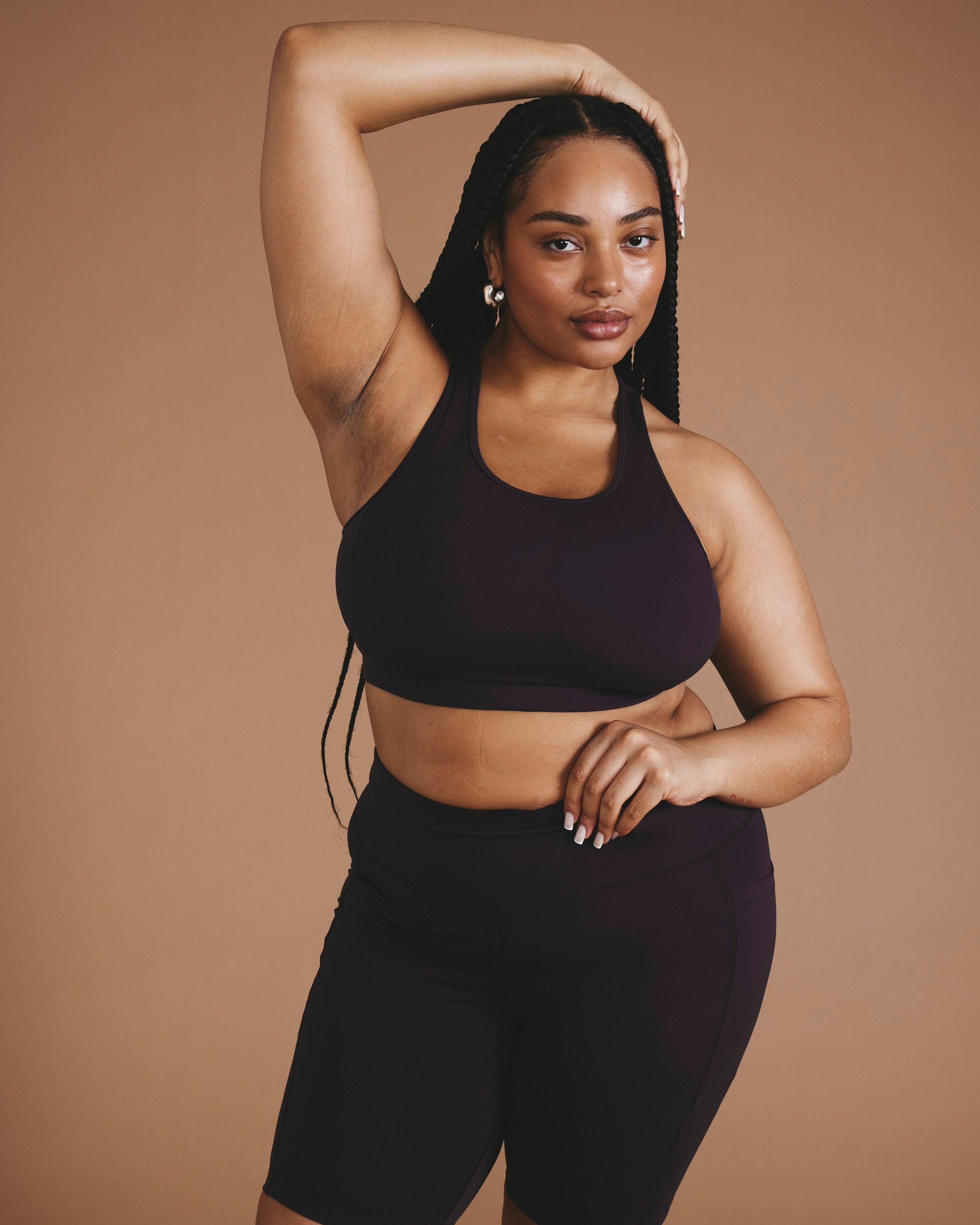 Next-to-Naked Racerback Sports Bra - Purple Jewel | Plus Size & Straight Size Women's Fashion | Universal Standard