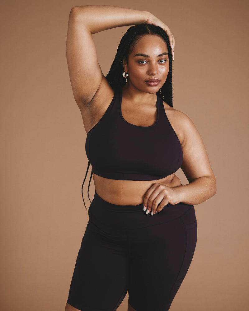 Next-to-Naked Racerback Sports Bra - Purple Jewel | Plus Size & Straight Size Women's Fashion | Universal Standard
