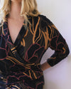 Shawl Collar Liquid Jersey Dress - Poppy Field Print | Plus Size & Straight Size Women's Fashion | Universal Standard