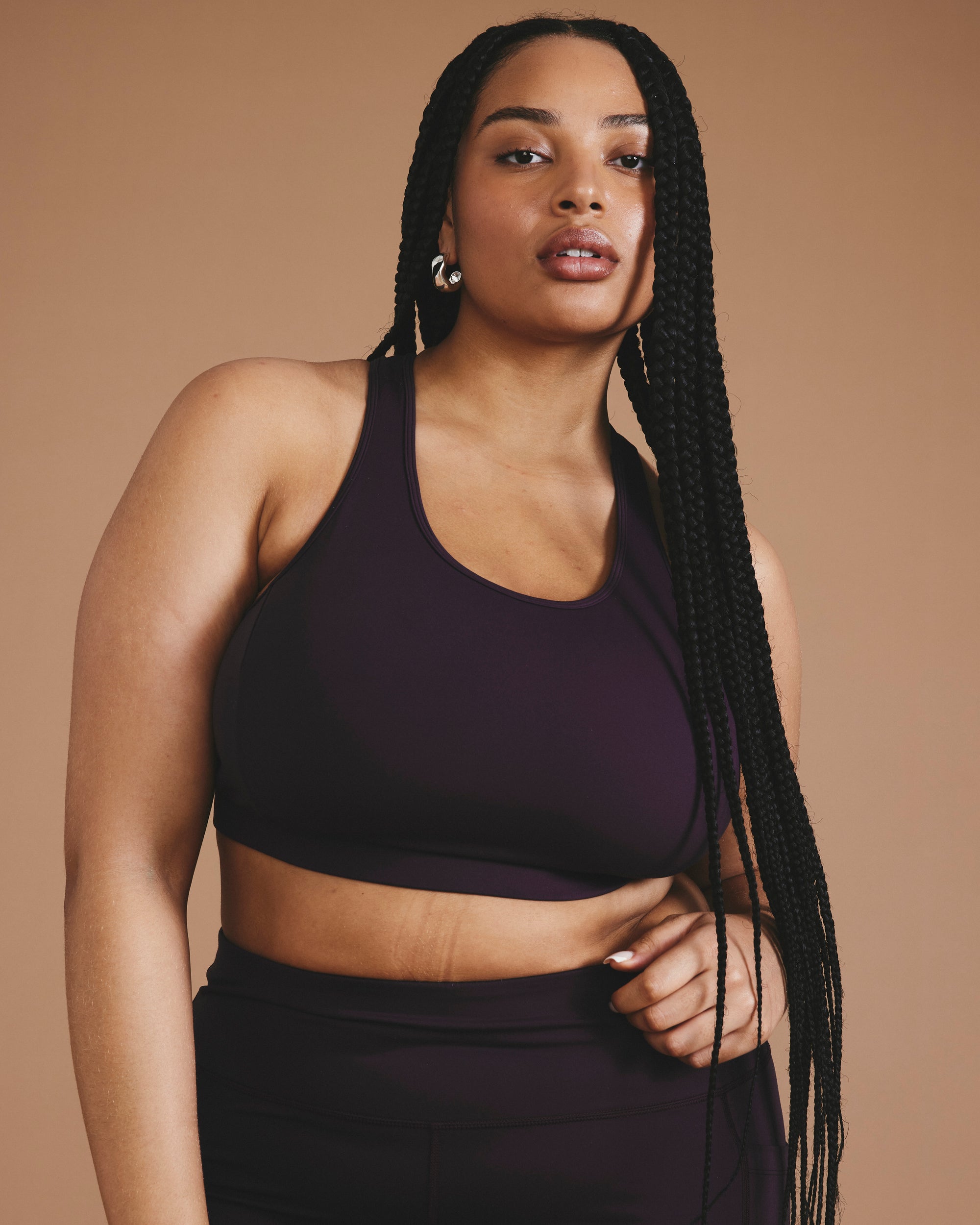 Next-to-Naked Racerback Sports Bra - Purple Jewel | Plus Size & Straight Size Women's Fashion | Universal Standard