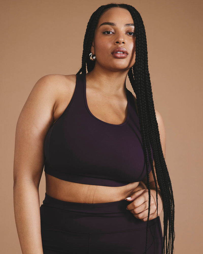 Next-to-Naked Racerback Sports Bra - Purple Jewel | Plus Size & Straight Size Women's Fashion | Universal Standard