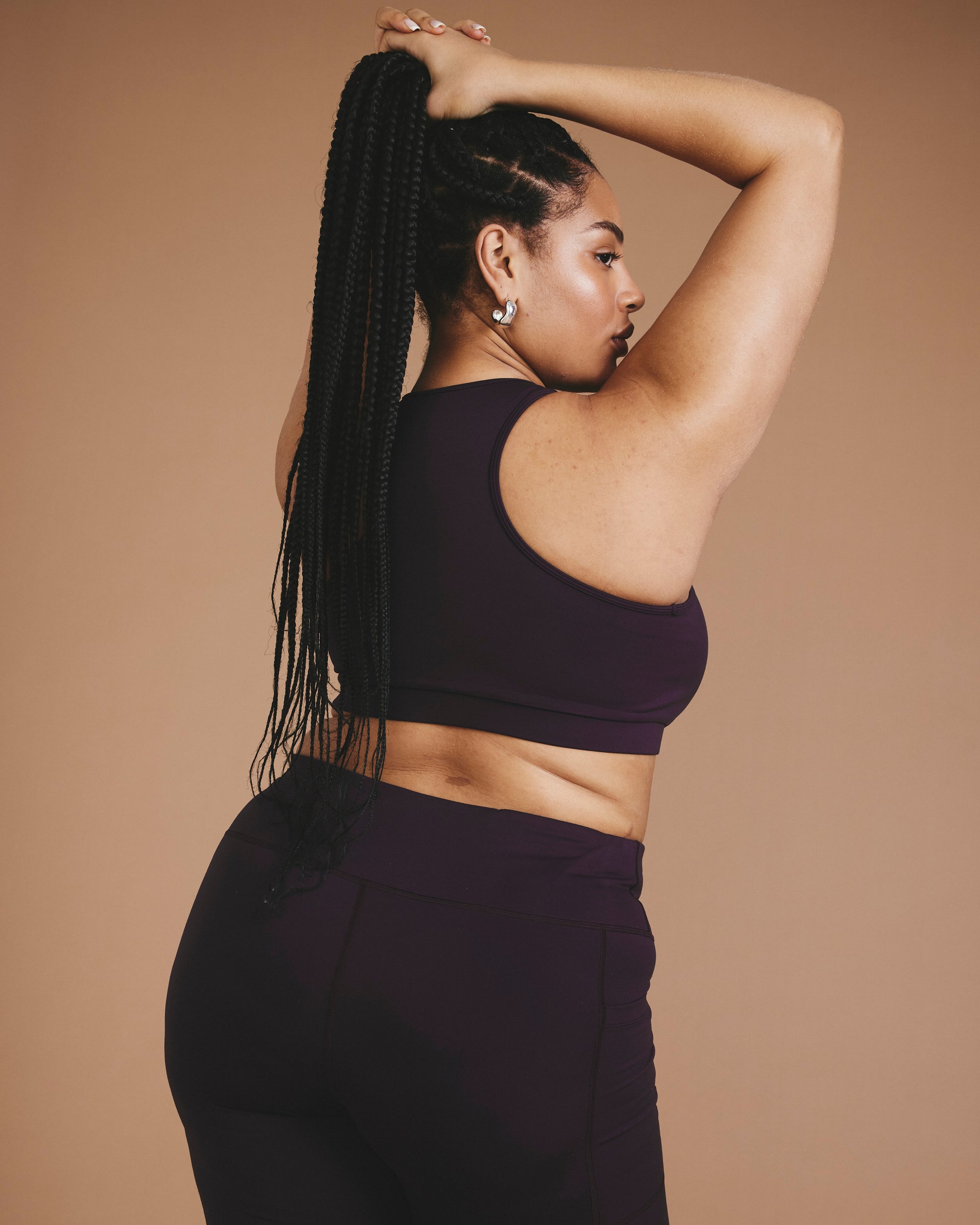 Next-to-Naked Racerback Sports Bra - Purple Jewel | Plus Size & Straight Size Women's Fashion | Universal Standard