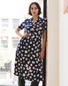 Zadie Liquid Jersey Gathered Dress - Mystic Blossom | Plus Size & Straight Size Women's Fashion | Universal Standard