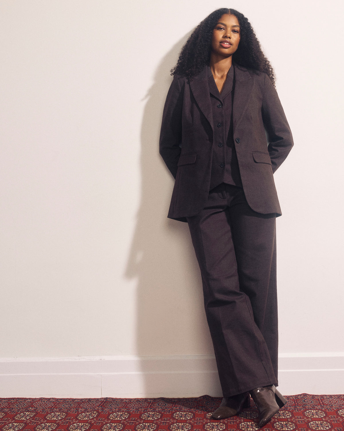 Percy Denim Look Blazer - Espresso | Plus Size & Straight Size Women's Fashion | Universal Standard