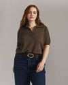 Savvy Fine Knit Short Sleeve Polo Sweater - Winter Fawn | Plus Size & Straight Size Women's Fashion | Universal Standard