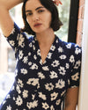 Zadie Liquid Jersey Gathered Dress - Mystic Blossom | Plus Size & Straight Size Women's Fashion | Universal Standard