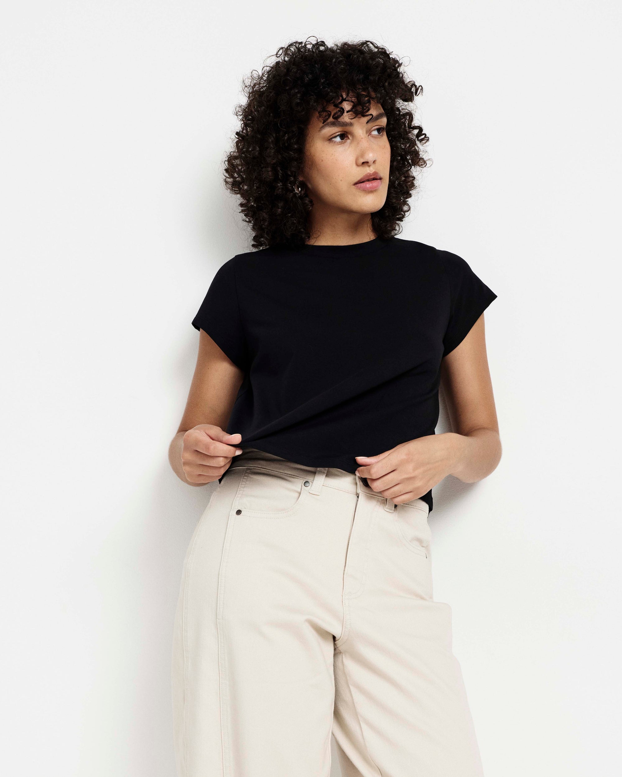 Frenchie Easy Fit Tee - Black | Plus Size & Straight Size Women's Fashion | Universal Standard