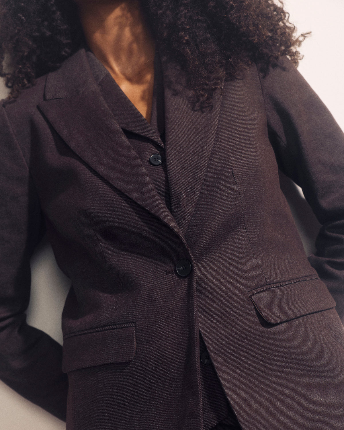 Percy Denim Look Blazer - Espresso | Plus Size & Straight Size Women's Fashion | Universal Standard