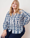 Avalon Linen Blend Blouse - Rococo Beach Print | Plus Size & Straight Size Women's Fashion | Universal Standard
