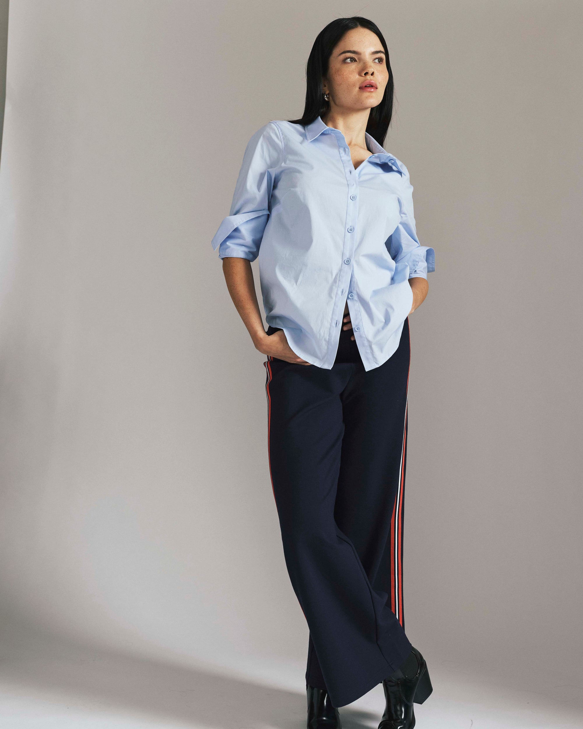 Henning x US Madison Shirt - Serene Blue | Plus Size & Straight Size Women's Fashion | Universal Standard