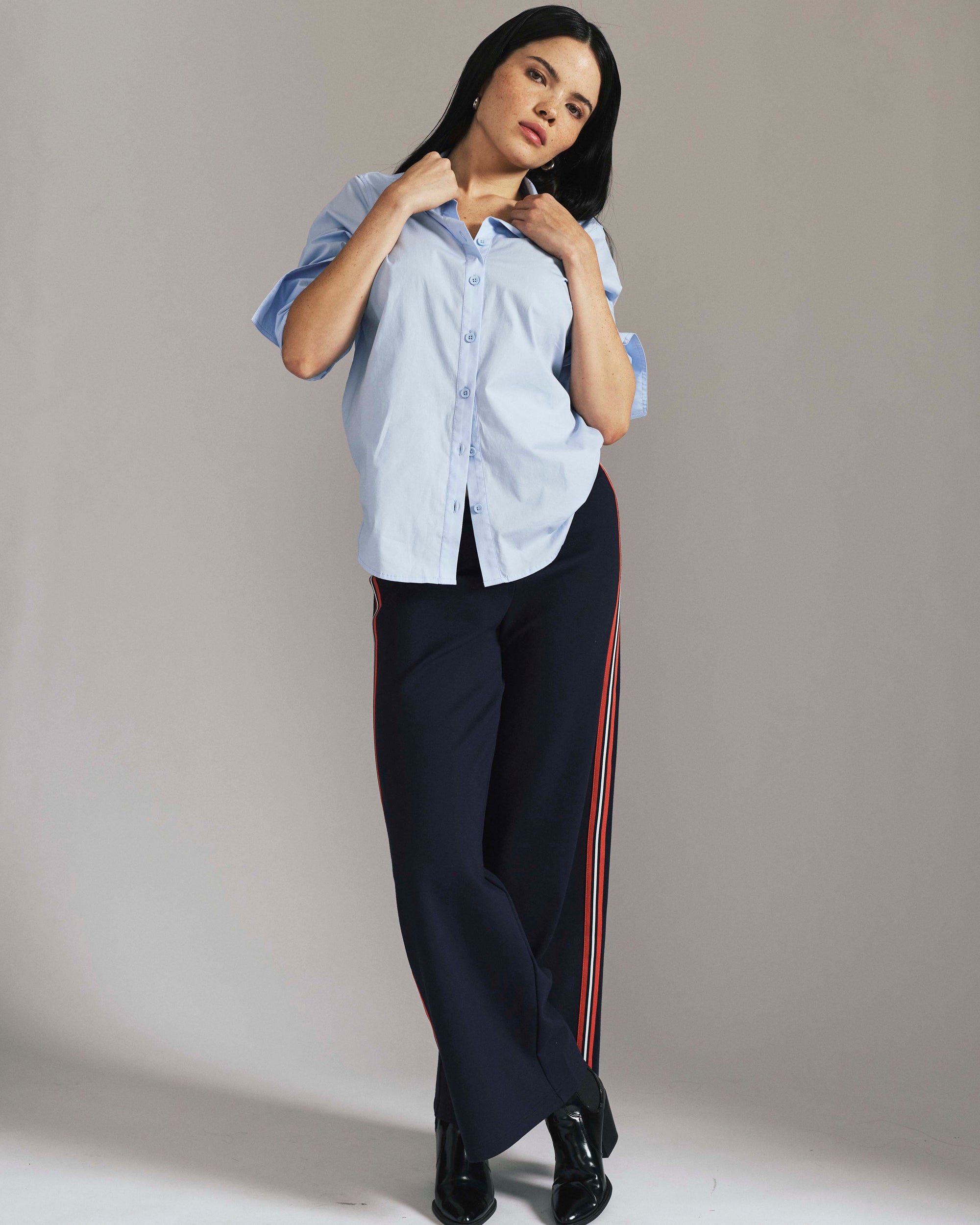 Henning x US Madison Shirt - Serene Blue | Plus Size & Straight Size Women's Fashion | Universal Standard
