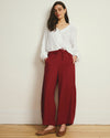 Cosma Barrel Leg Linen Blend Pants - Vibrant Red | Plus Size & Straight Size Women's Fashion | Universal Standard