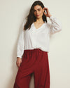 Frances Embroidered Linen Blouse - White | Plus Size & Straight Size Women's Fashion | Universal Standard