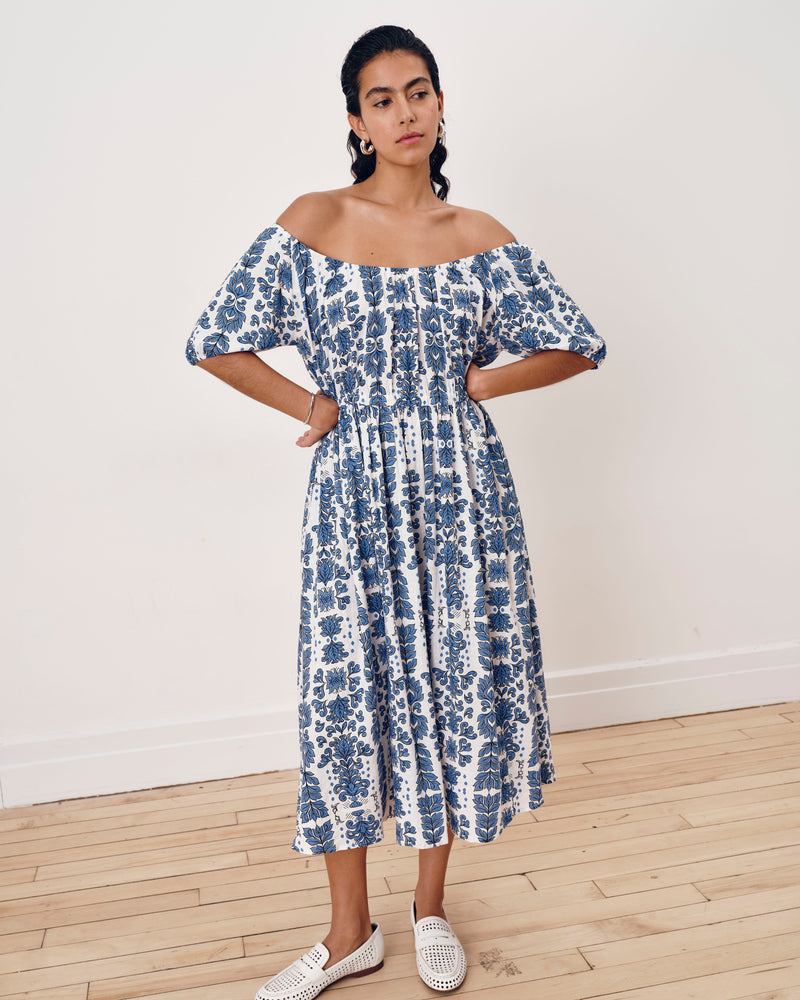 Andrea Linen Blend Dress - Rococo Beach Print | Plus Size & Straight Size Women's Fashion | Universal Standard